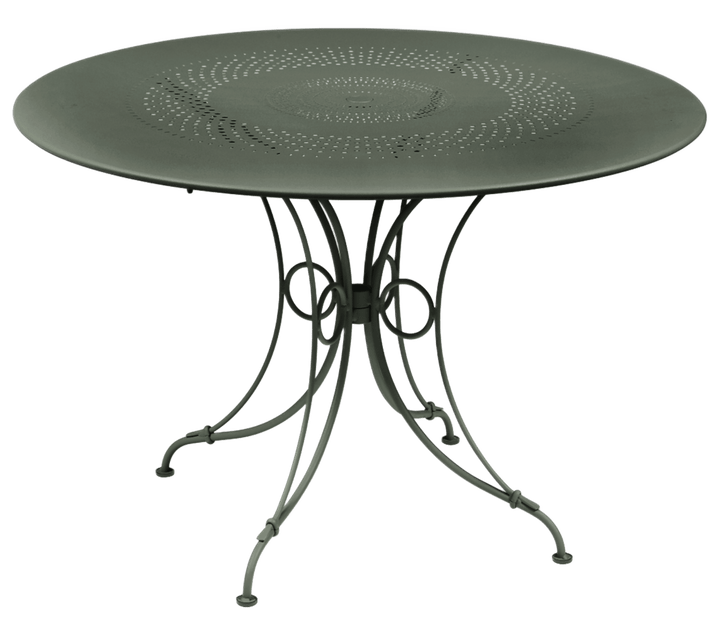 1900 Round Table - Fermob - Outdoor Furniture - 46" Diameter - Rosemary - HORNE