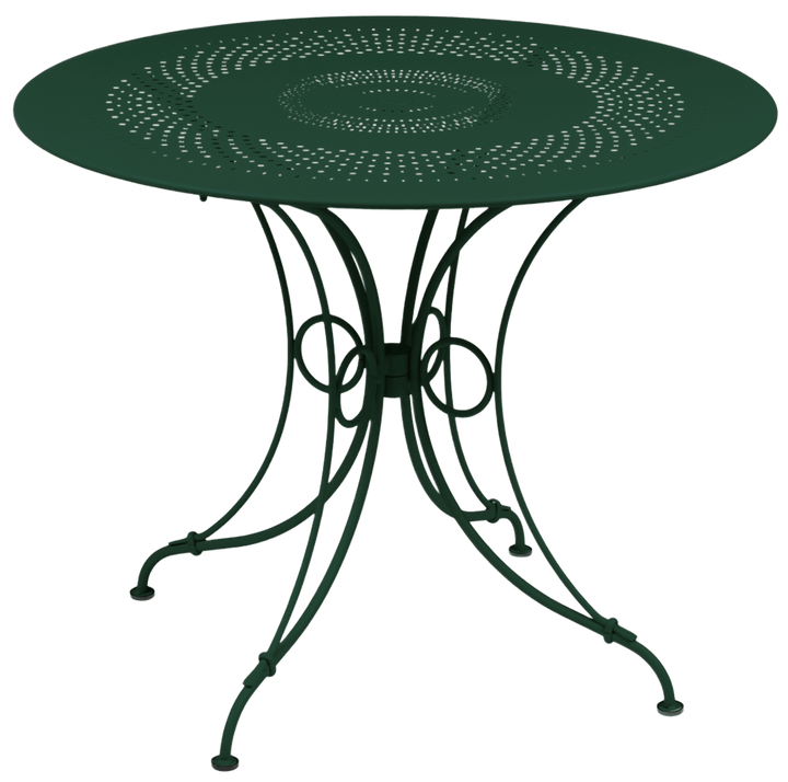 1900 Round Table - Fermob - Outdoor Furniture - 38" Diameter - Cedar Green - HORNE