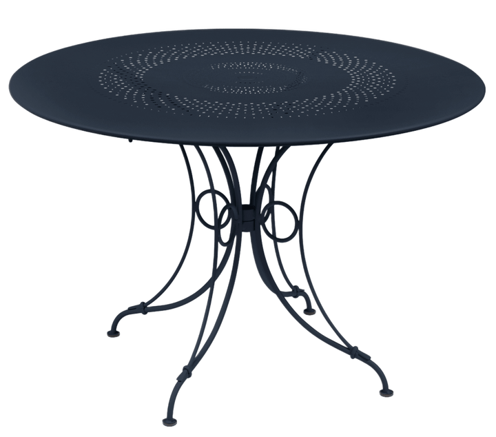 1900 Round Table - Fermob - Outdoor Furniture - 46" Diameter - Deep Blue - HORNE