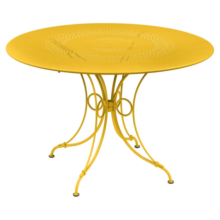 1900 Round Table - Fermob - Outdoor Furniture - 46" Diameter - Honey Textured - HORNE