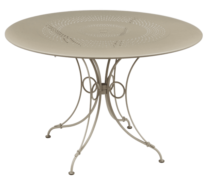 1900 Round Table - Fermob - Outdoor Furniture - 46" Diameter - Nutmeg - HORNE
