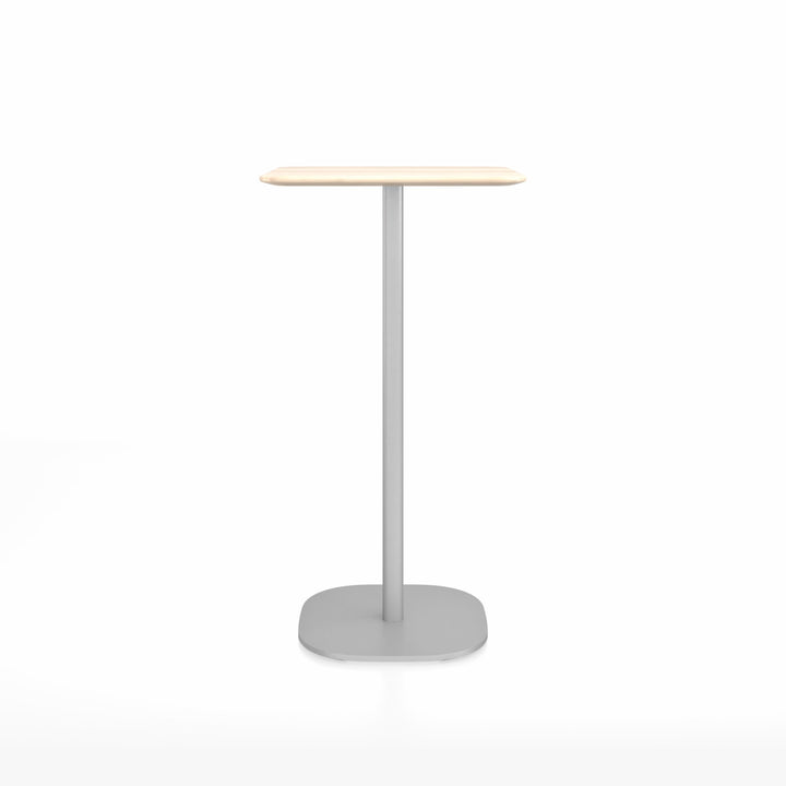 2 Inch Bar Table - 24" x 30" Rectangular - Emeco - Tables - Accoya - Hand Brushed - HORNE