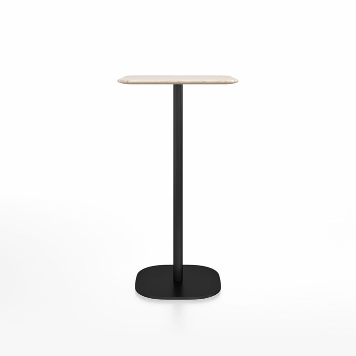 2 Inch Bar Table - 24" x 30" Rectangular - Emeco - Tables - Ash - Black Powder Coated - HORNE