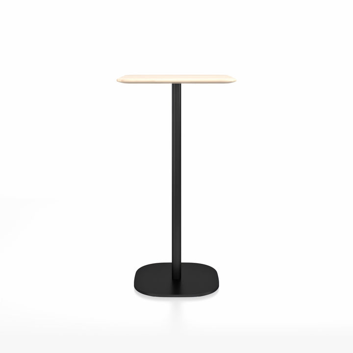 2 Inch Bar Table - 24" x 30" Rectangular - Emeco - Tables - Accoya - Black Powder Coated - HORNE