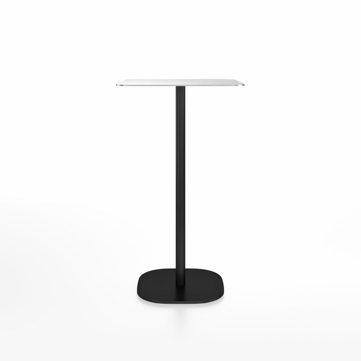 2 Inch Bar Table - 24" x 30" Rectangular - Emeco - Tables - Aluminum - Black Powder Coated - HORNE