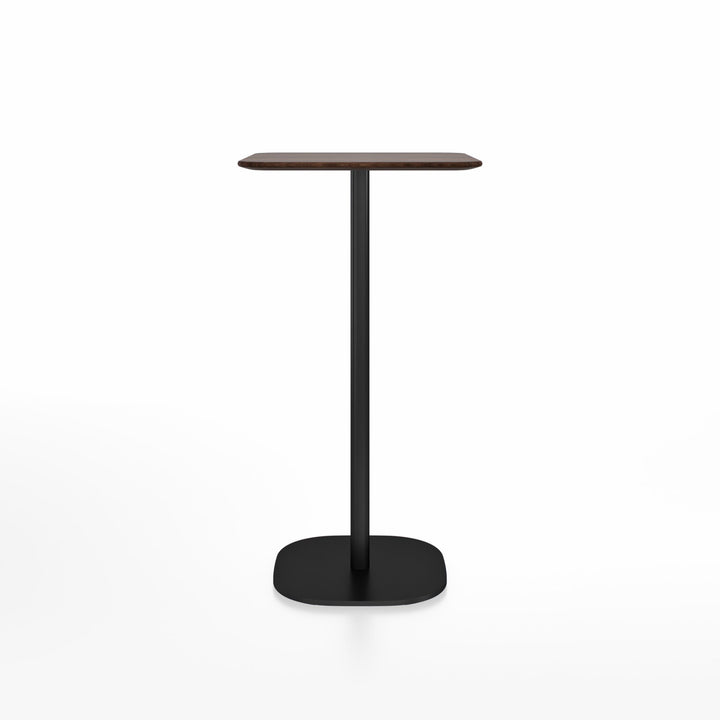 2 Inch Bar Table - 24" x 30" Rectangular - Emeco - Tables - Walnut - Black Powder Coated - HORNE