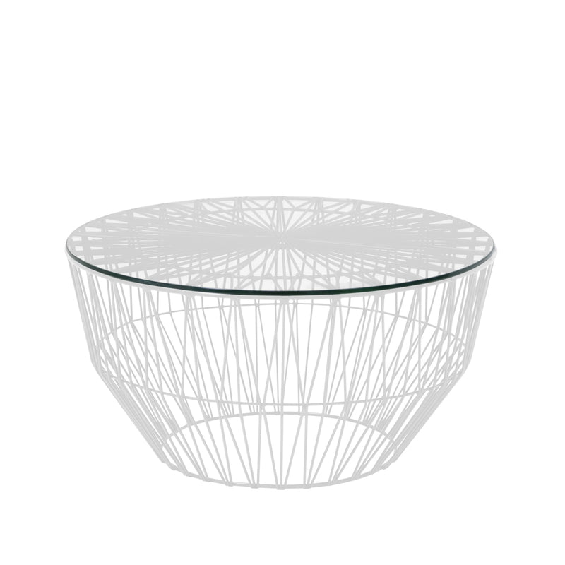 24” Drum Ottoman/ Table - Bend Goods - Outdoor Furniture - White - None - HORNE
