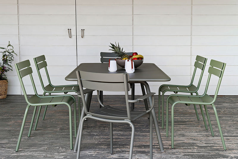 Luxembourg Stacking Side Chair - Set of 4 - Fermob - Outdoor Furniture - Acapulco Blue - HORNE