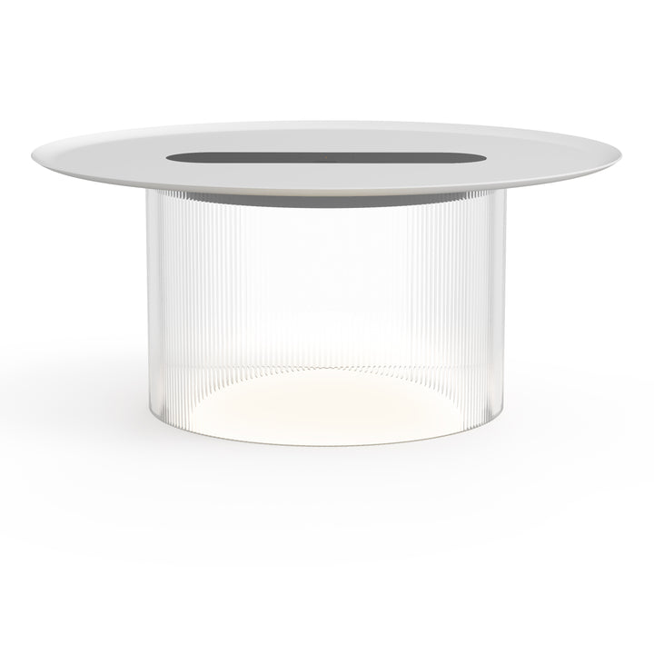 Carousel Table Lamp - Pablo Designs - Table + Task - 6.9" x 16" - Clear - White - HORNE