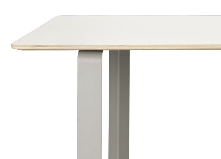 70/70 Table - 116" x 42.5" - Muuto - Table + Task - White Top & Grey Base - HORNE
