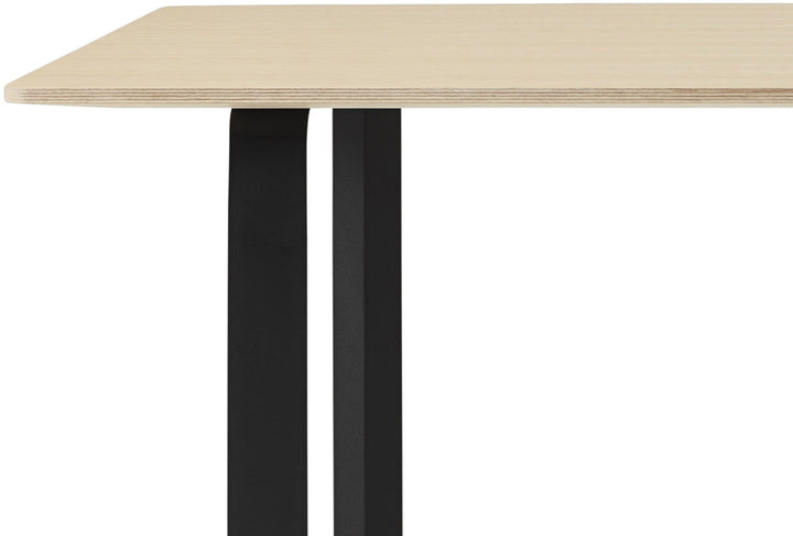 70/70 Table - 67" x 33.5" - Muuto - Table + Task - White Top & Black Base - HORNE