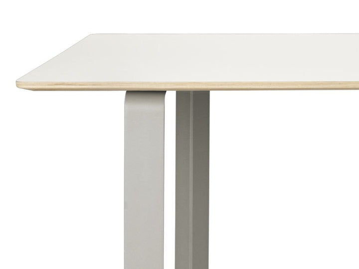 70/70 Table - 67" x 33.5" - Muuto - Table + Task - White Top & Grey Base - HORNE