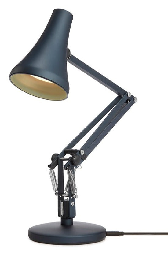 90 Mini Mini Desk Lamp - Anglepoise - Table + Task - Steel Blue and Grey - HORNE