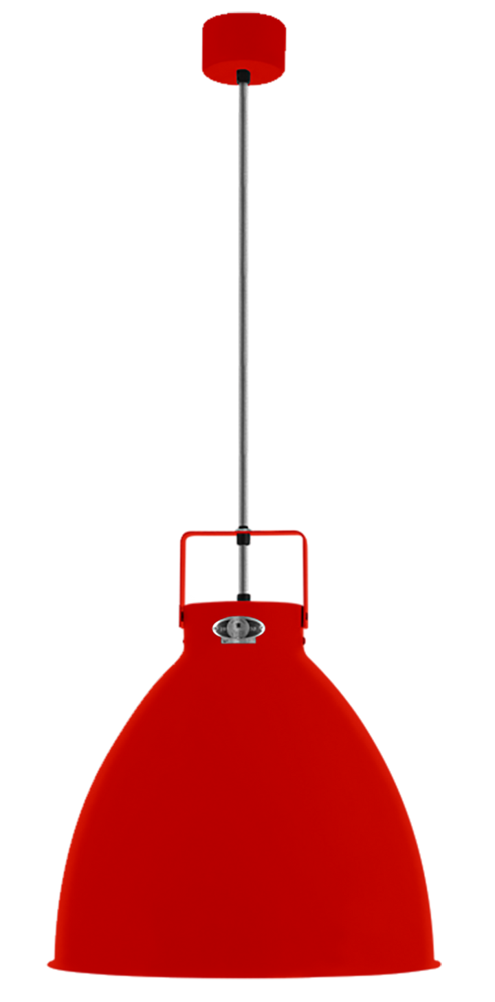 Augustin Pendant - A360 - Matte Finish - Jielde - Pendants - Silver - Red - RAL3020 - HORNE