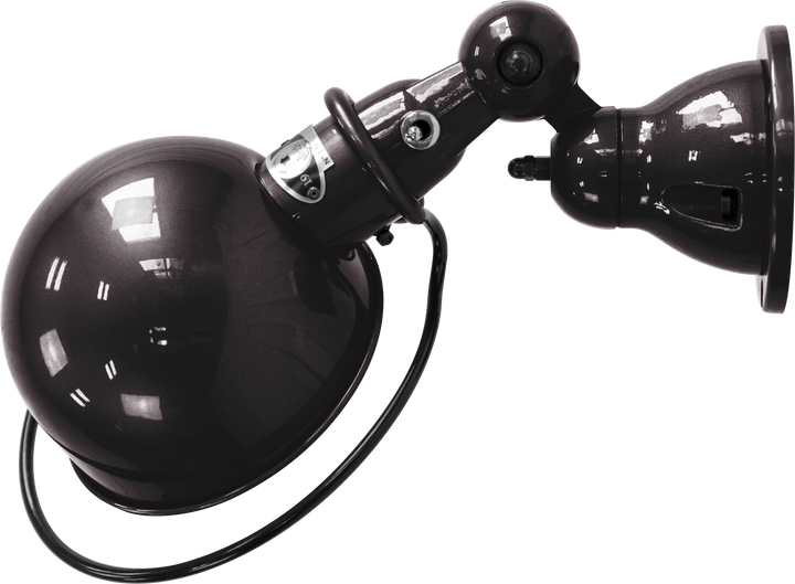 Loft Wall Sconce - D1000X - Glossy Finish - Jielde - Wall Sconces - No Switch - Black - RAL9011 - HORNE
