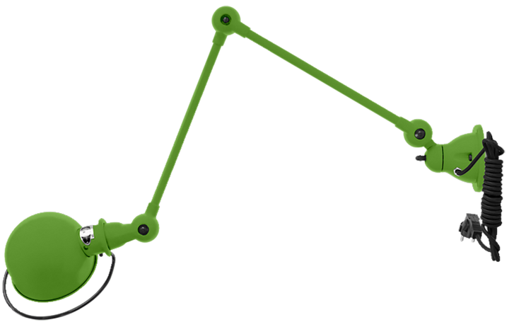 Loft Table/Wall Light - D4401R - Matte Finish - Jielde - Table + Task - With Plug & Cord - Apple Green - RAL6018 - HORNE