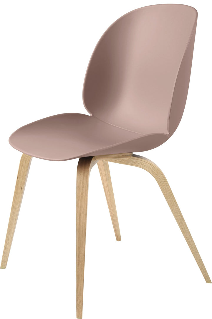 Beetle Dining Chair - Oak Base - Gubi - Chairs - Sweet Pink - HORNE
