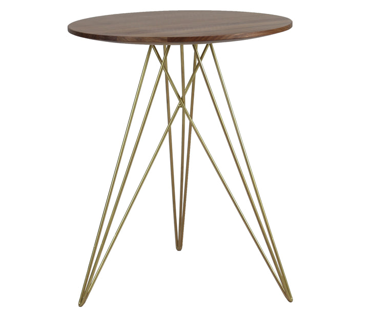Hudson Side Table - Tronk - Tables + Desks - Walnut - Brassy Gold - HORNE