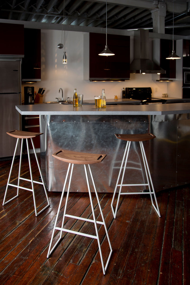 Roberts Counter Stool - Tronk - Stools + Benches + Ottomans - Maple with Walnut Inlay - Black - HORNE