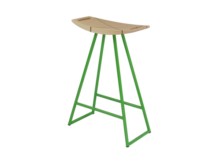 Roberts Counter Stool - Tronk - Stools + Benches + Ottomans - Maple with Walnut Inlay - Green - HORNE