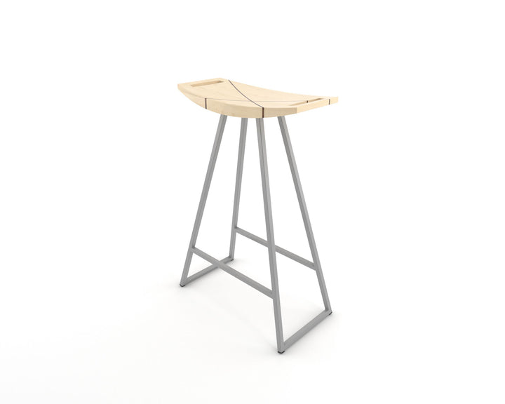 Roberts Counter Stool - Tronk - Stools + Benches + Ottomans - Maple with Walnut Inlay - Gray - HORNE