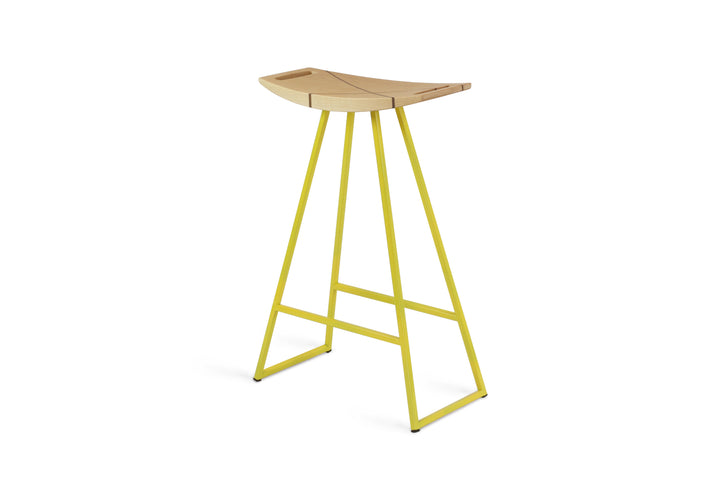 Roberts Counter Stool - Tronk - Stools + Benches + Ottomans - Maple with Walnut Inlay - Yellow - HORNE