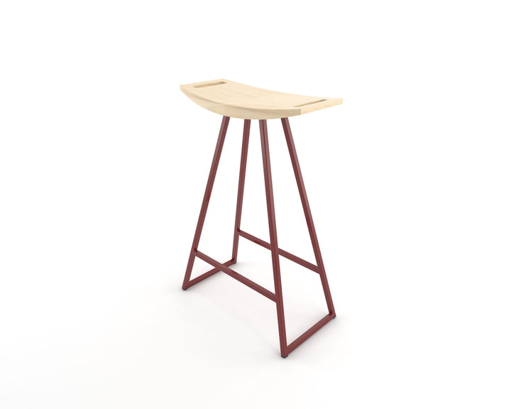 Roberts Counter Stool - Tronk - Stools + Benches + Ottomans - Maple - Blood Red - HORNE