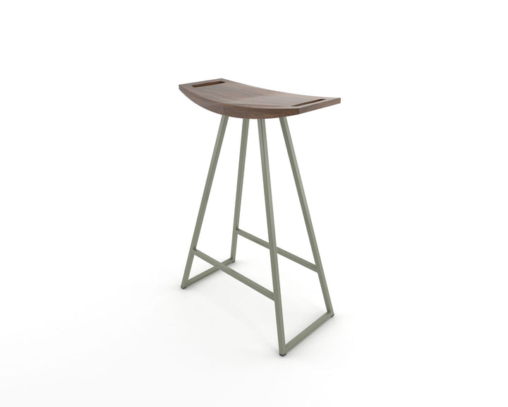 Roberts Counter Stool - Tronk - Stools + Benches + Ottomans - Walnut - Prairie Green - HORNE