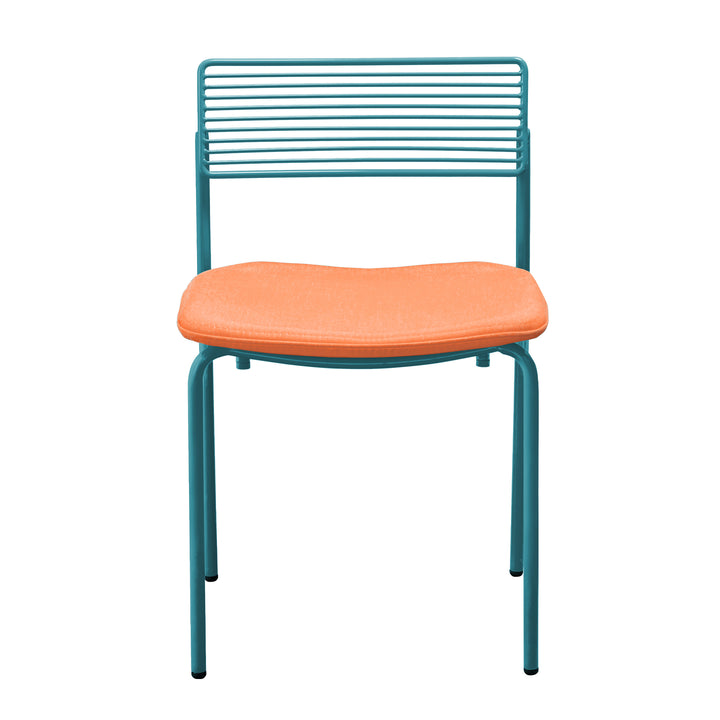 The Rachel Chair - Set of 2 - Bend Goods - Chairs - Peacock Blue - Add Melon Seat Pad - HORNE