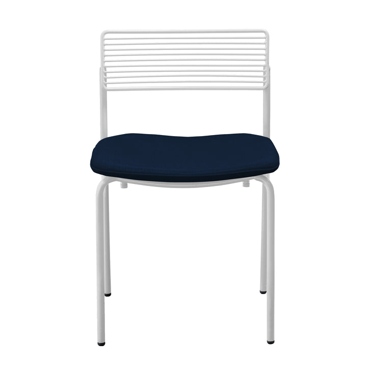 The Rachel Chair - Set of 2 - Bend Goods - Chairs - White - Add Navy Seat Pad - HORNE