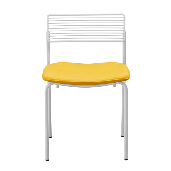 The Rachel Chair - Set of 2 - Bend Goods - Chairs - White - Add Yellow Seat Pad - HORNE