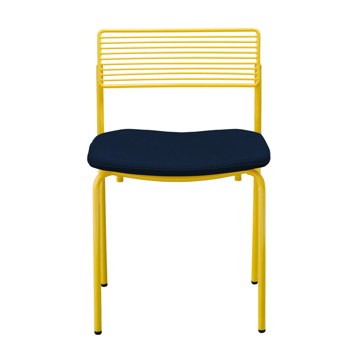 The Rachel Chair - Set of 2 - Bend Goods - Chairs - Yellow - Add Navy Seat Pad - HORNE