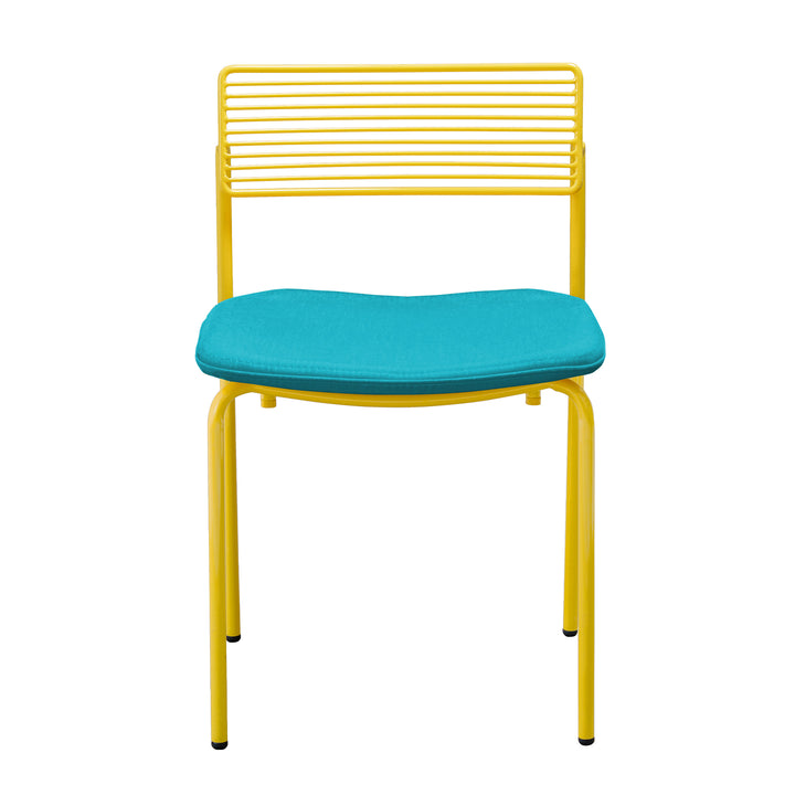 The Rachel Chair - Set of 2 - Bend Goods - Chairs - Yellow - Add Teal Seat Pad - HORNE