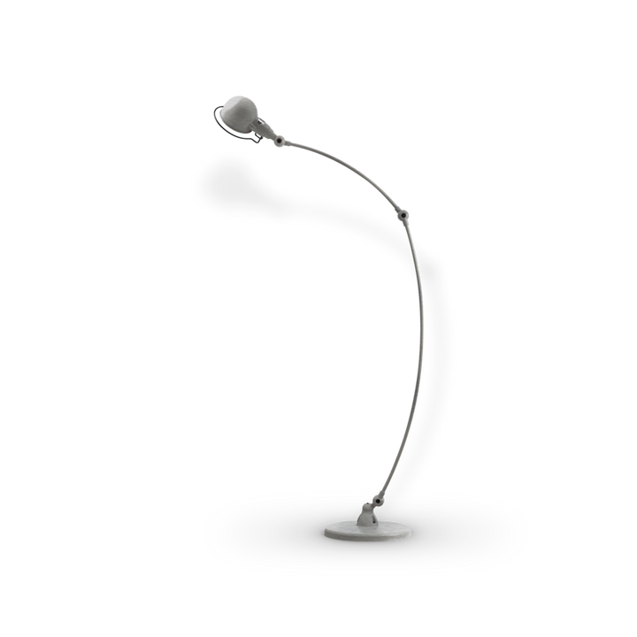 Signal Curved Arm Floor Lamp - SIC843 - Jielde - Floor Lamps - Glossy - Brushed Steel - HORNE