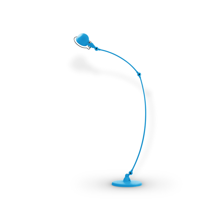 Signal Curved Arm Floor Lamp - SIC843 - Jielde - Floor Lamps - Glossy - Blue - RAL5012 - HORNE