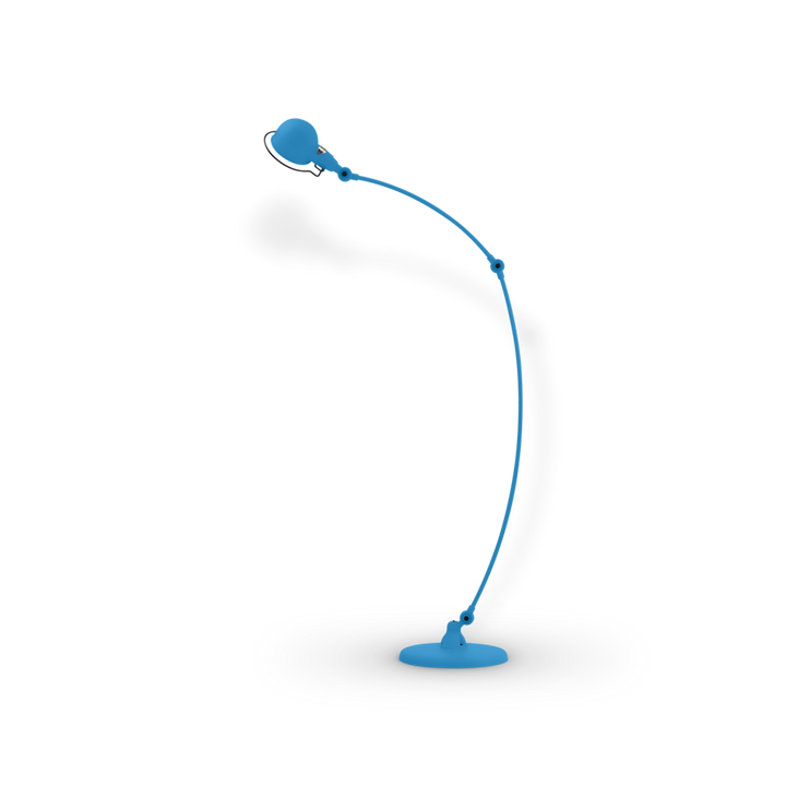 Signal Curved Arm Floor Lamp - SIC843 - Jielde - Floor Lamps - Matte - Blue - RAL5012 - HORNE