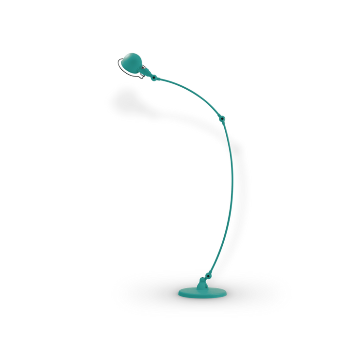 Signal Curved Arm Floor Lamp - SIC843 - Jielde - Floor Lamps - Glossy - Water Blue - RAL5021 - HORNE