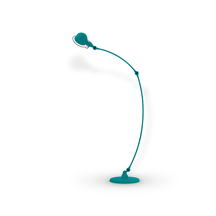 Signal Curved Arm Floor Lamp - SIC843 - Jielde - Floor Lamps - Matte - Water Blue - RAL5021 - HORNE