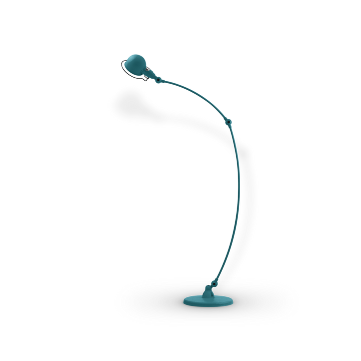 Signal Curved Arm Floor Lamp - SIC843 - Jielde - Floor Lamps - Glossy - Ocean Blue - RAL5020 - HORNE