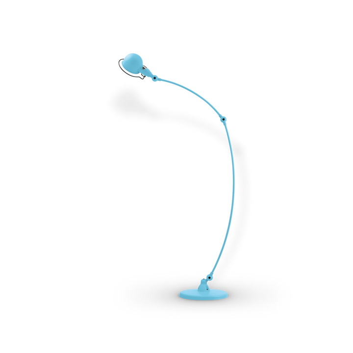 Signal Curved Arm Floor Lamp - SIC843 - Jielde - Floor Lamps - Glossy - Pastel Blue - RAL5024 - HORNE