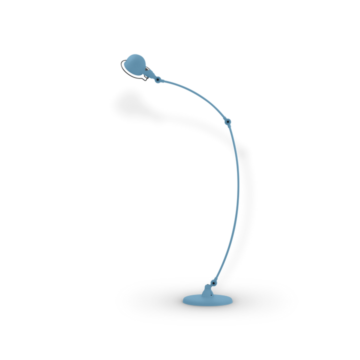Signal Curved Arm Floor Lamp - SIC843 - Jielde - Floor Lamps - Matte - Pastel Blue - RAL5024 - HORNE