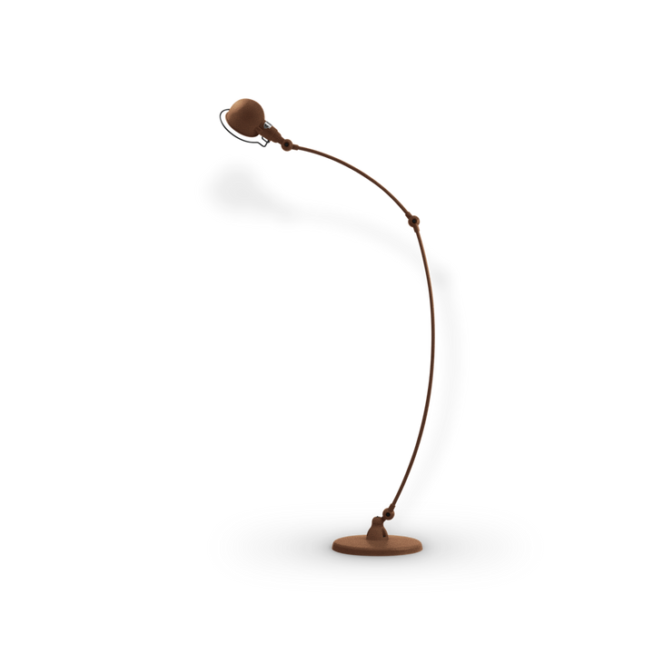Signal Curved Arm Floor Lamp - SIC843 - Jielde - Floor Lamps - Glossy - Hammered Copper - HORNE