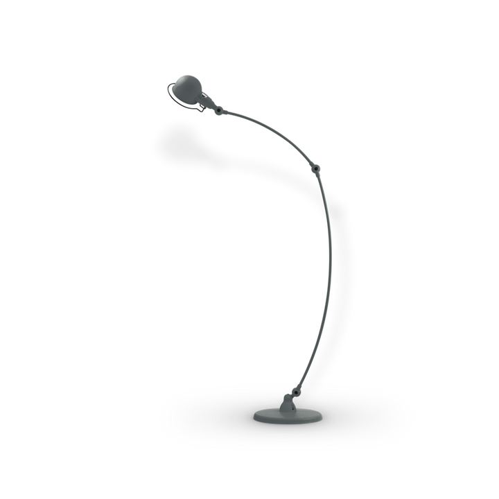 Signal Curved Arm Floor Lamp - SIC843 - Jielde - Floor Lamps - Glossy - Granite Grey - RAL7026 - HORNE