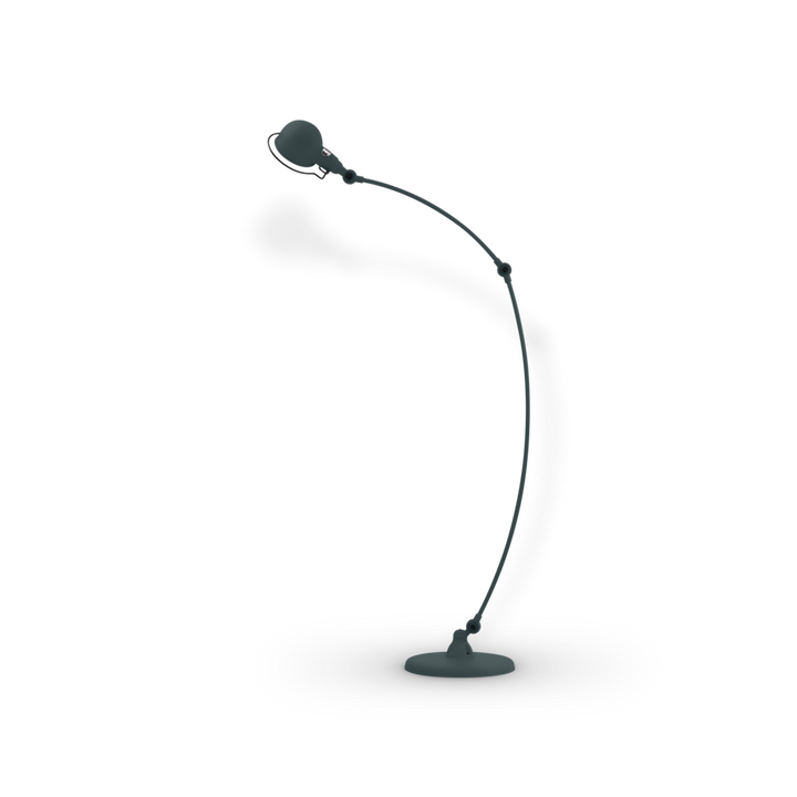 Signal Curved Arm Floor Lamp - SIC843 - Jielde - Floor Lamps - Matte - Granite Grey - RAL7026 - HORNE
