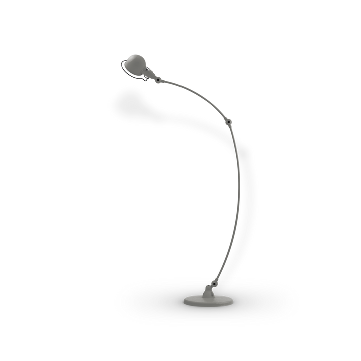 Signal Curved Arm Floor Lamp - SIC843 - Jielde - Floor Lamps - Glossy - Mouse Grey - RAL7005 - HORNE