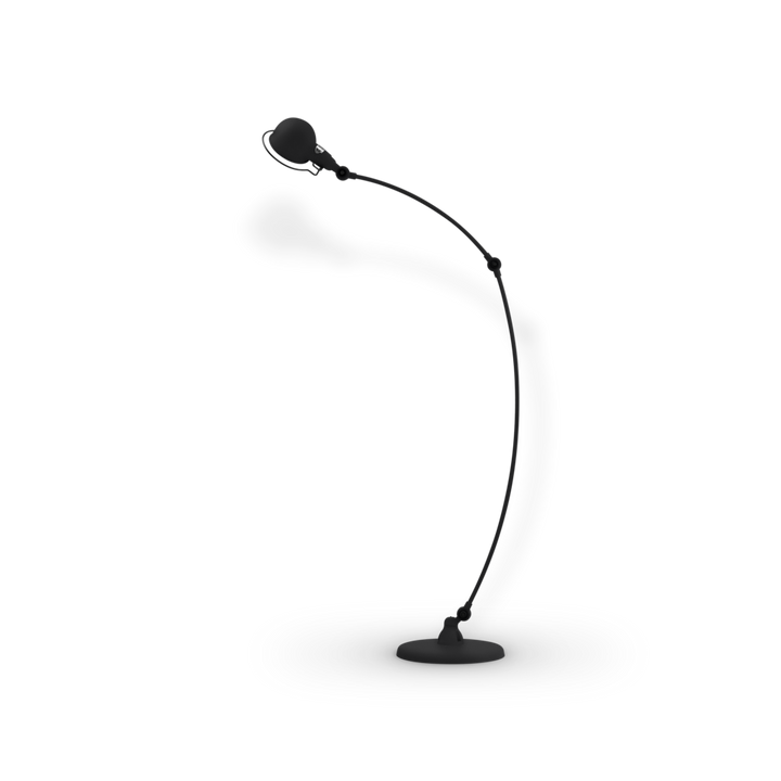 Signal Curved Arm Floor Lamp - SIC843 - Jielde - Floor Lamps - Matte - Black - RAL9011 - HORNE