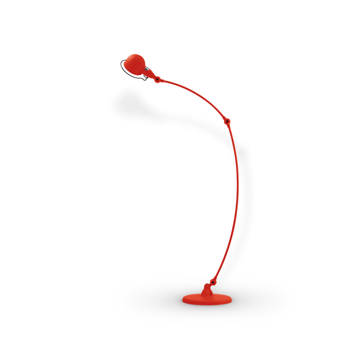 Signal Curved Arm Floor Lamp - SIC843 - Jielde - Floor Lamps - Glossy - Red - RAL3020 - HORNE