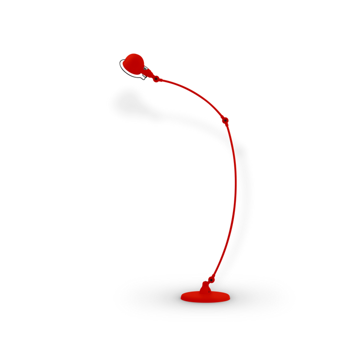 Signal Curved Arm Floor Lamp - SIC843 - Jielde - Floor Lamps - Matte - Red - RAL3020 - HORNE