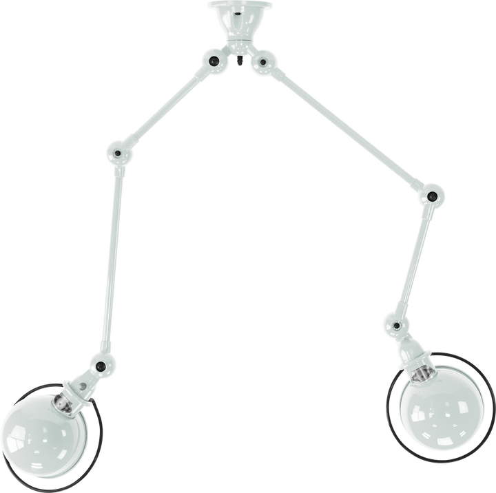 Loft Double - Arm Ceiling Light - SKY4224 - Jielde - Ceiling Lights - Glossy - White - HORNE