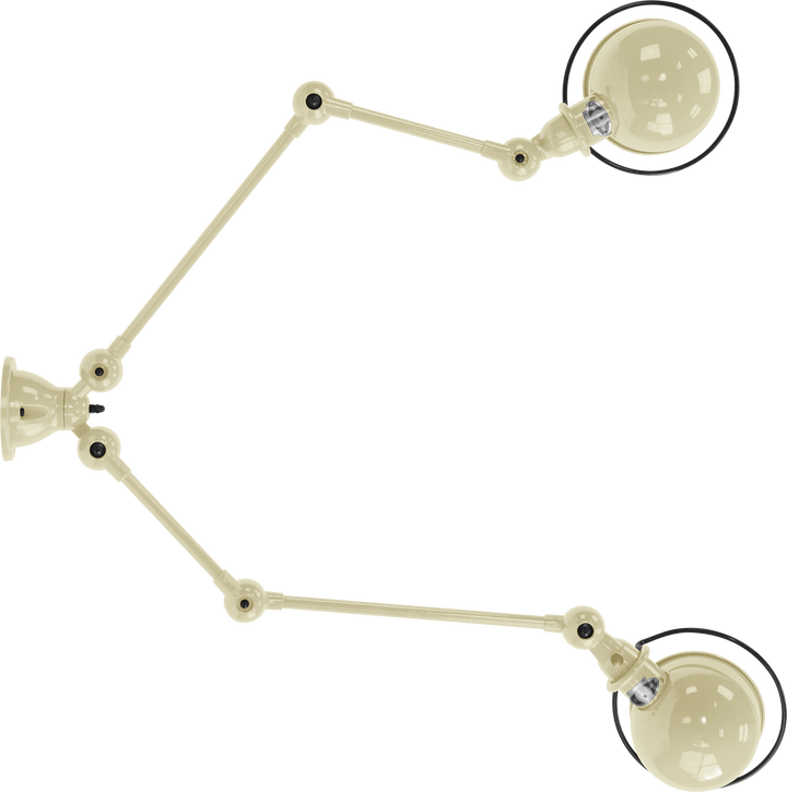 Loft Double - Arm Ceiling Light - SKY4224 - Jielde - Ceiling Lights - Glossy - Ivory - RAL1015 - HORNE